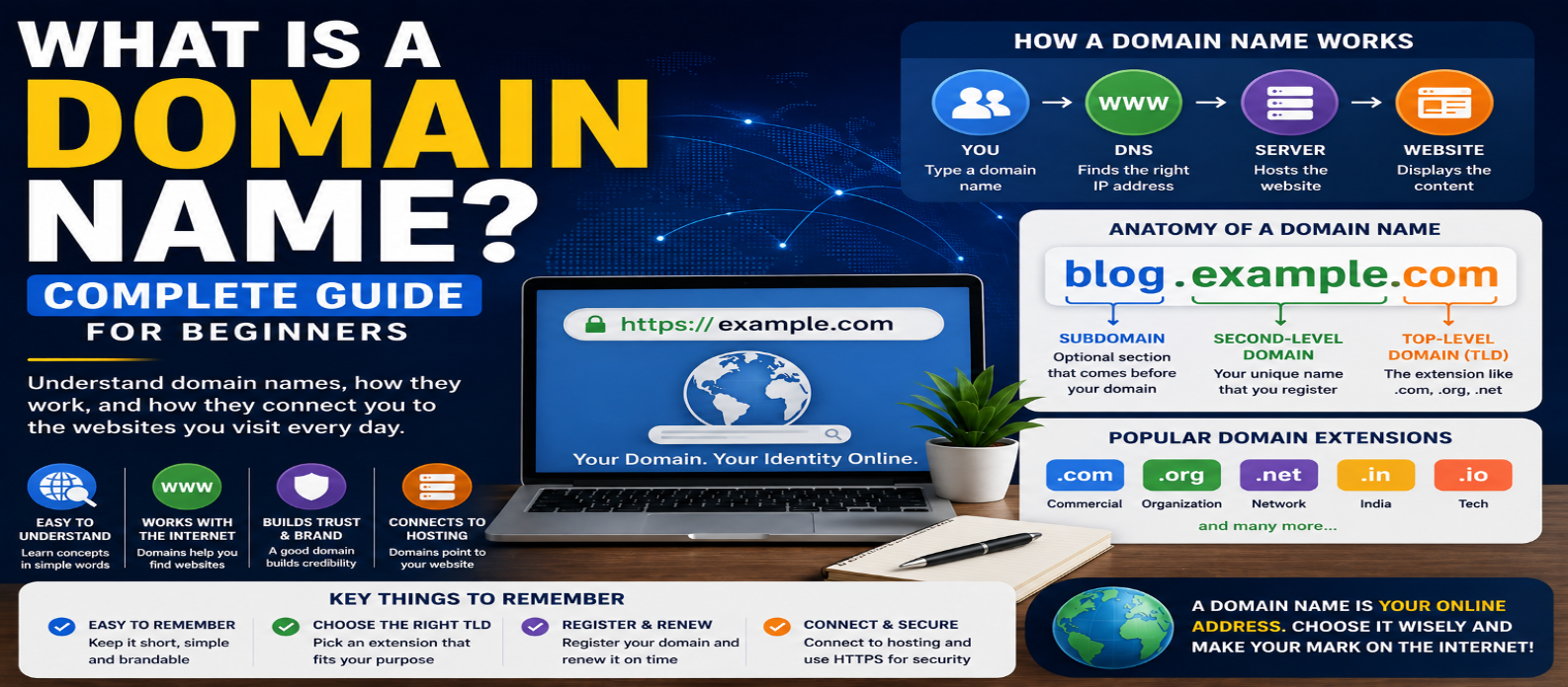 What Is a Domain Name? Complete Guide for Beginners in 2026