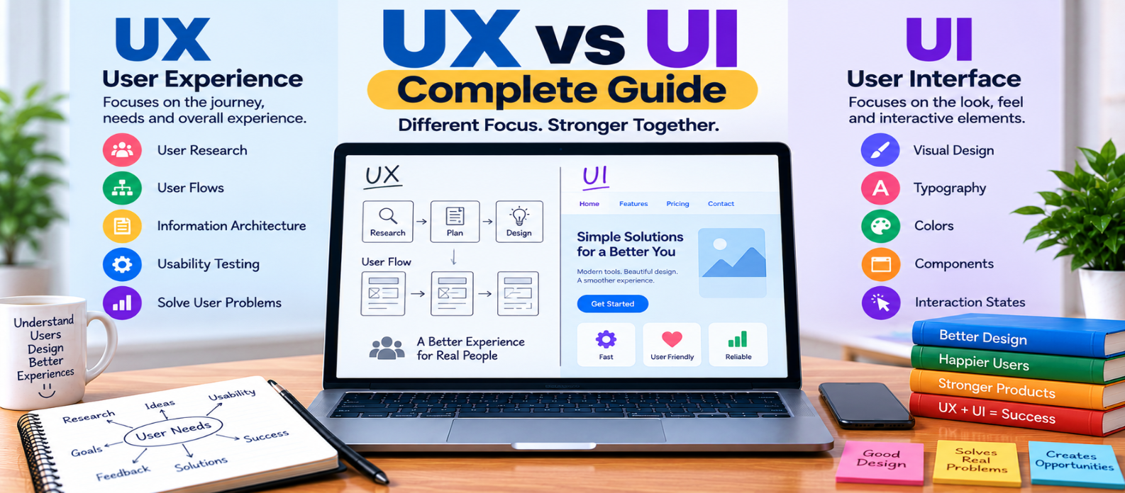 UX vs UI: Complete Guide to User Experience and User Interface Design