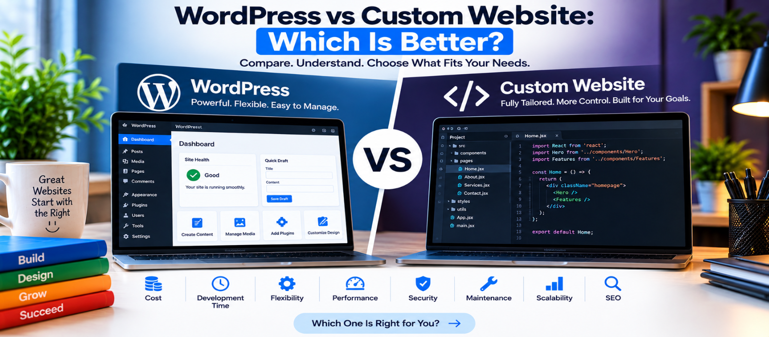 WordPress vs Custom Website: Which Is Better? Complete Comparison